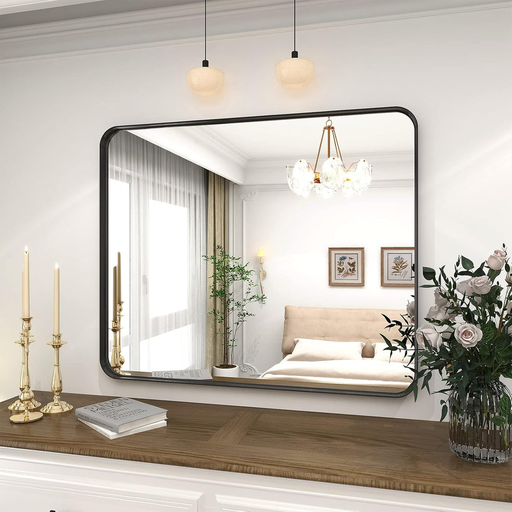 Bathroom Mirror 24"x32", Black Gorgeous Deep Frame Wall Mirror