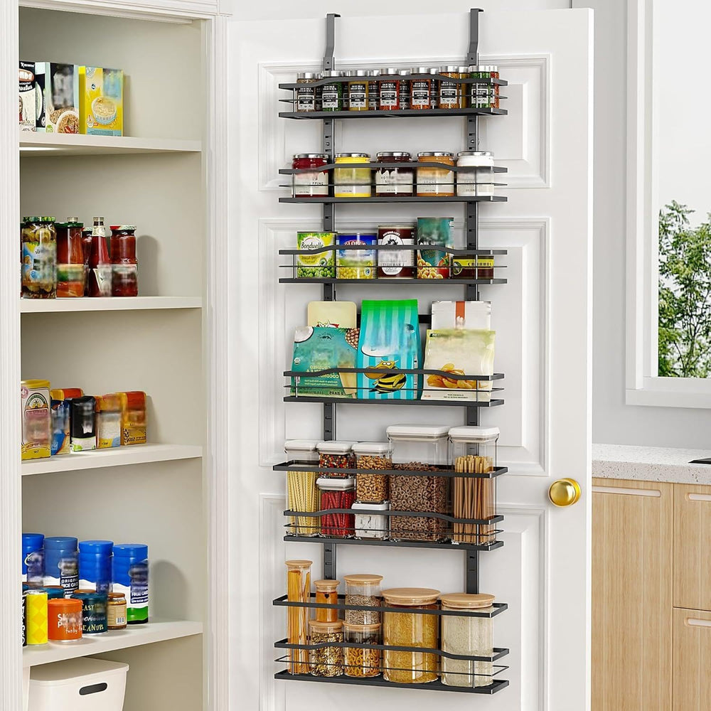 Moforoco 6-Tier Over The Door Pantry Organizer, Pantry Organization and Stora...