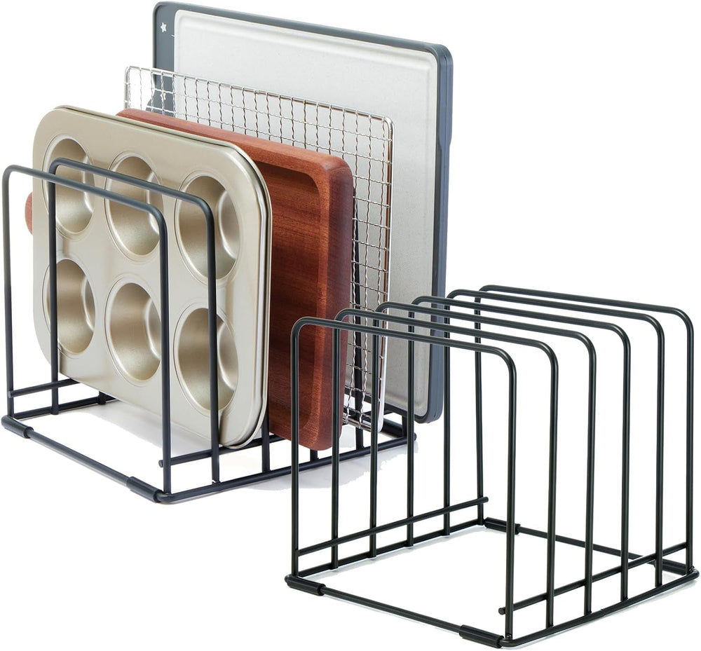 2-Pack 5-Tier Cutting Board Holder, Kitchen Cabinet Organizer Holder, Space-S...