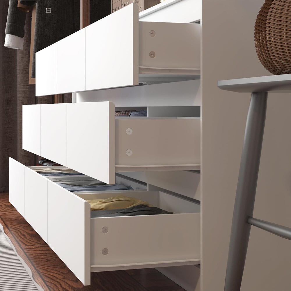 9 Drawer Dresser for Bedroom with Deep Drawers, Large Floor Wood Dressers &am...