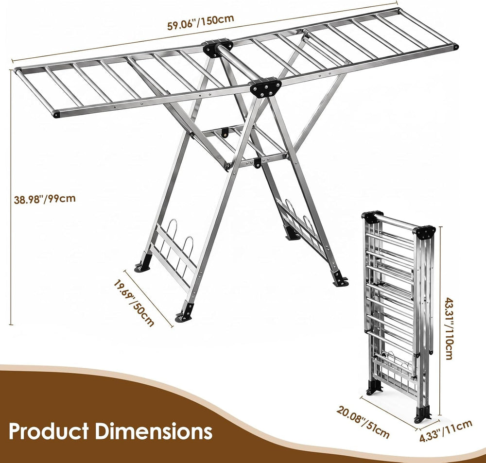 Luxspire Clothes Drying Rack, Foldable Drying Rack Clothing