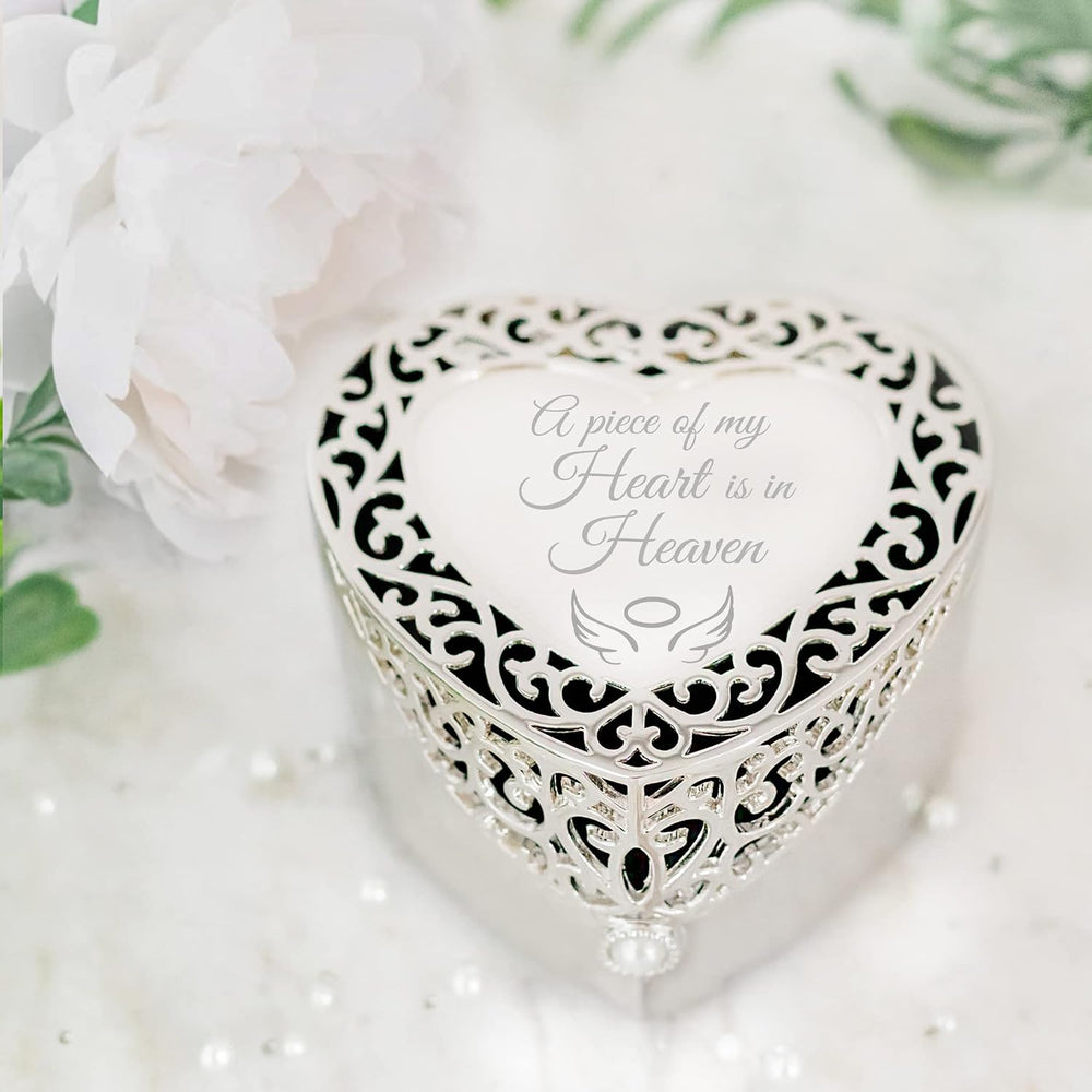 Cherished Moments Memorial Filigree Heart Jewelry Box, Sympathy Gift