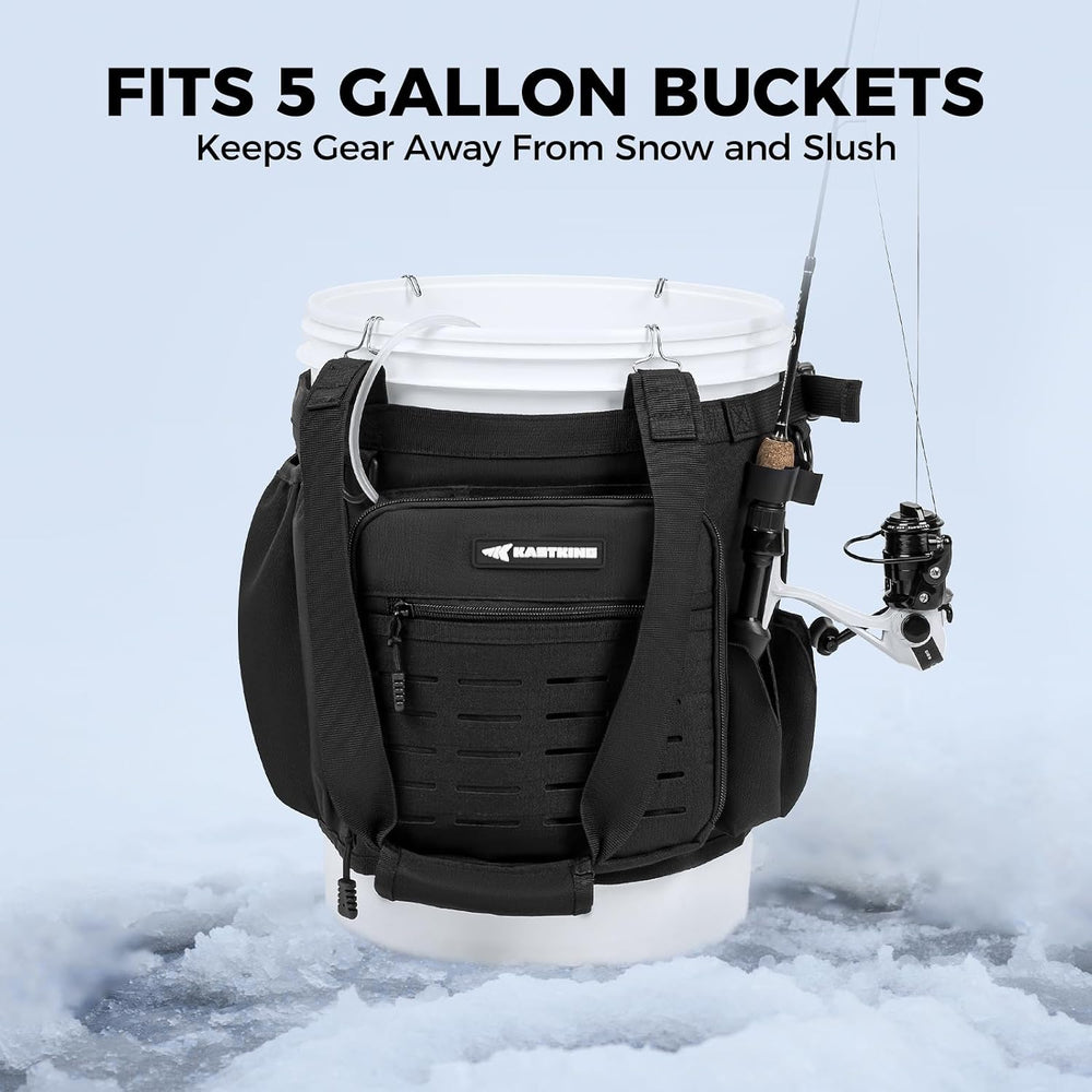KastKing Karryall Fishing Bucket Organizer for 5 Gallon Bucket, Fishing Bag