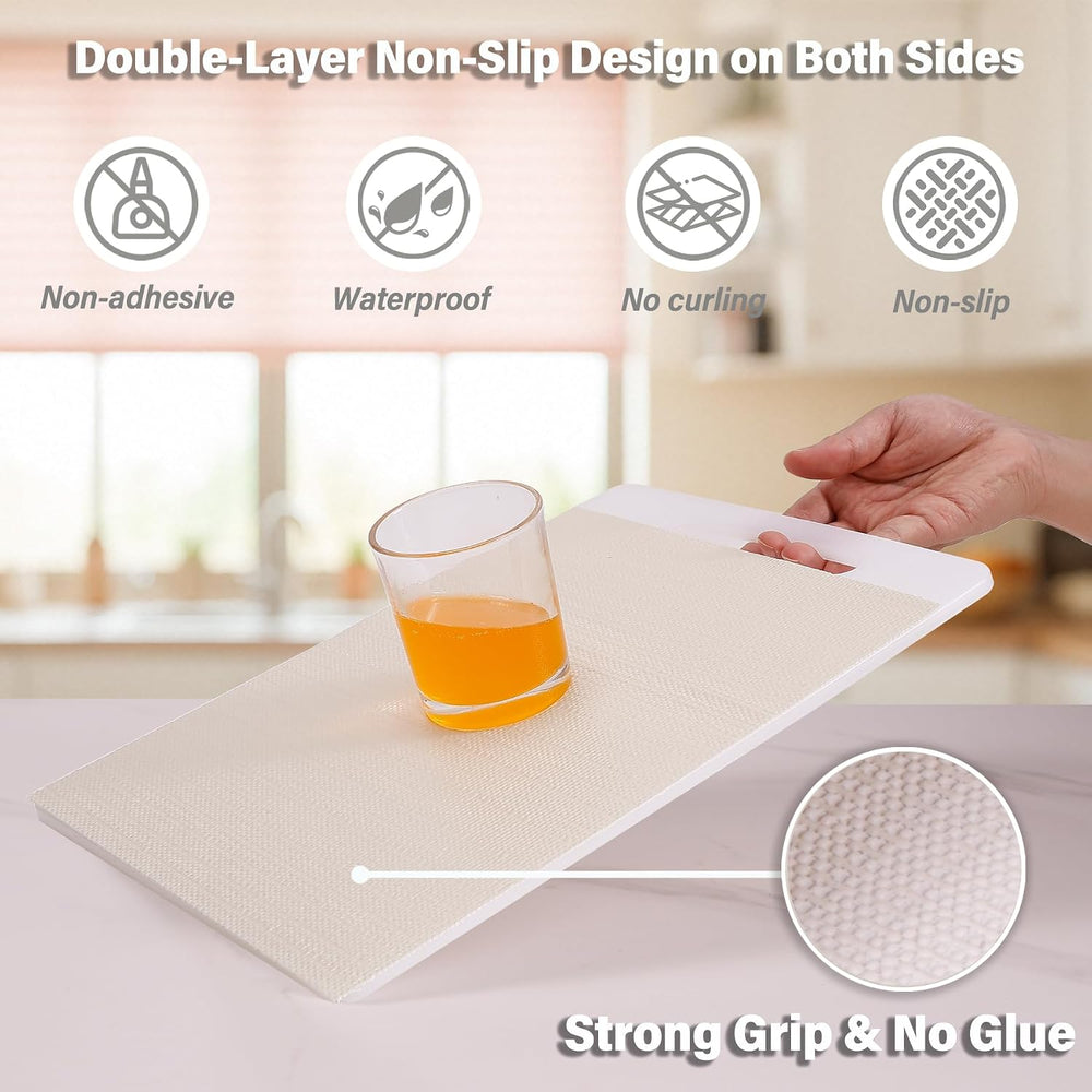 Shelf and Drawer Liners for Kitchen Cabinet,Cabinet Liner Off-White