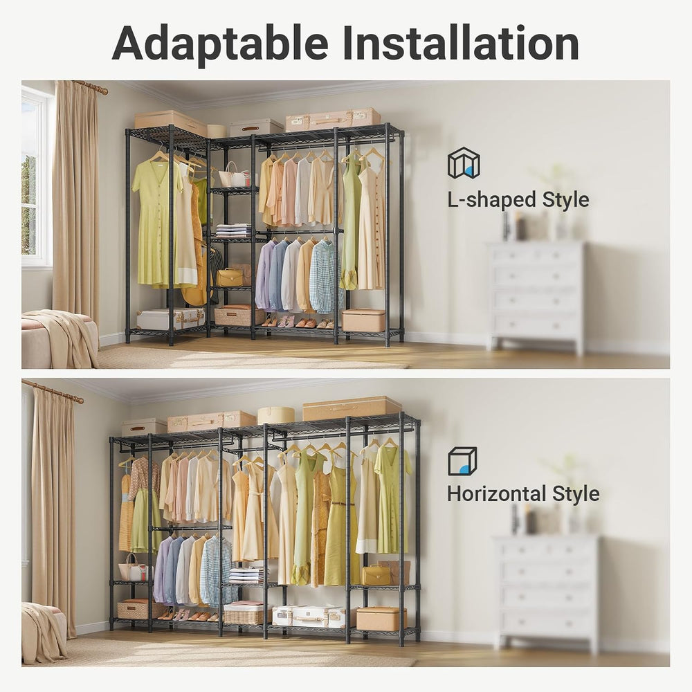VIPEK V50 Extra Large Closet System, Heavy Duty Clothes Rack, Black