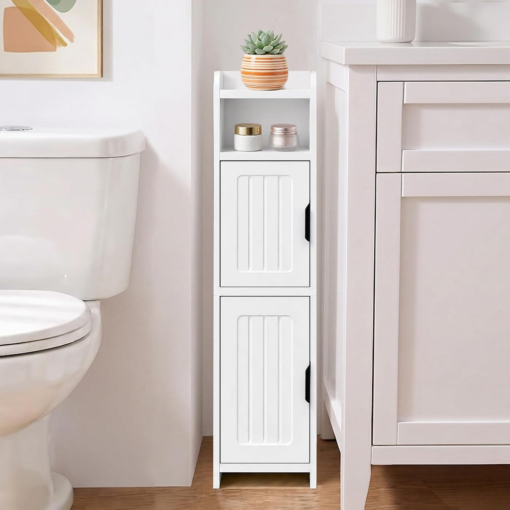 Small Bathroom Storage Cabinet,Corner Cabinet Narrow Toilet Paper Cabinet
