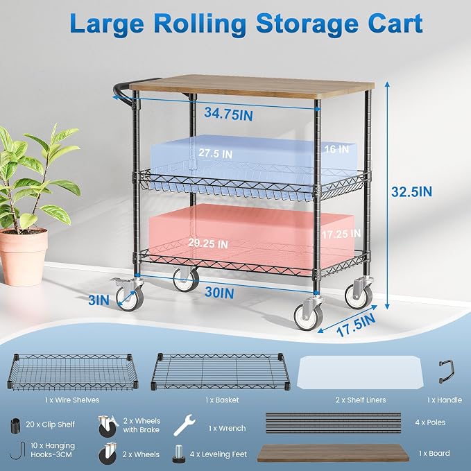 Leteuke Rolling Kitchen Carts