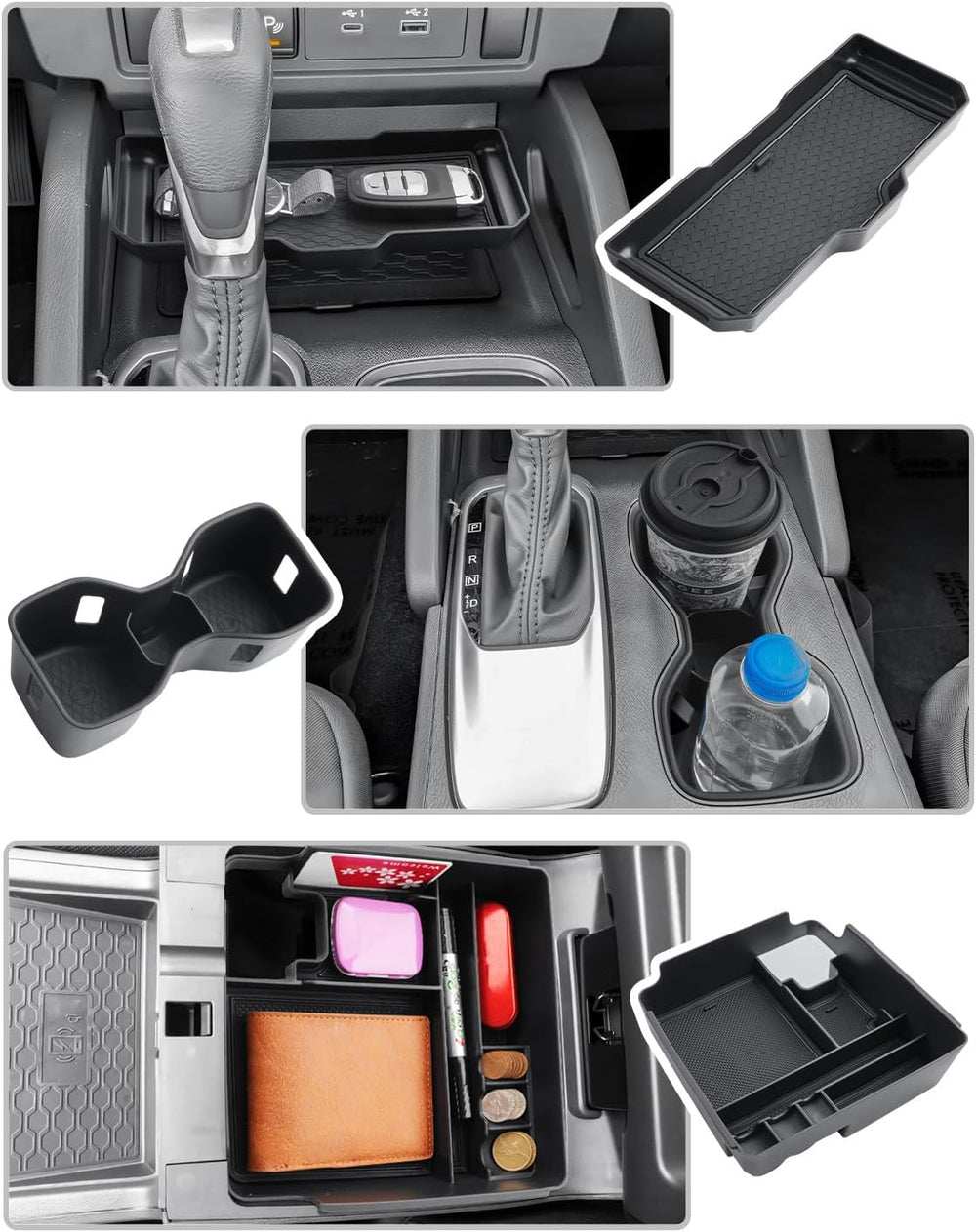 CDEFG 3Pcs for 2022-2026 Frontier Center Console Organizer Tray