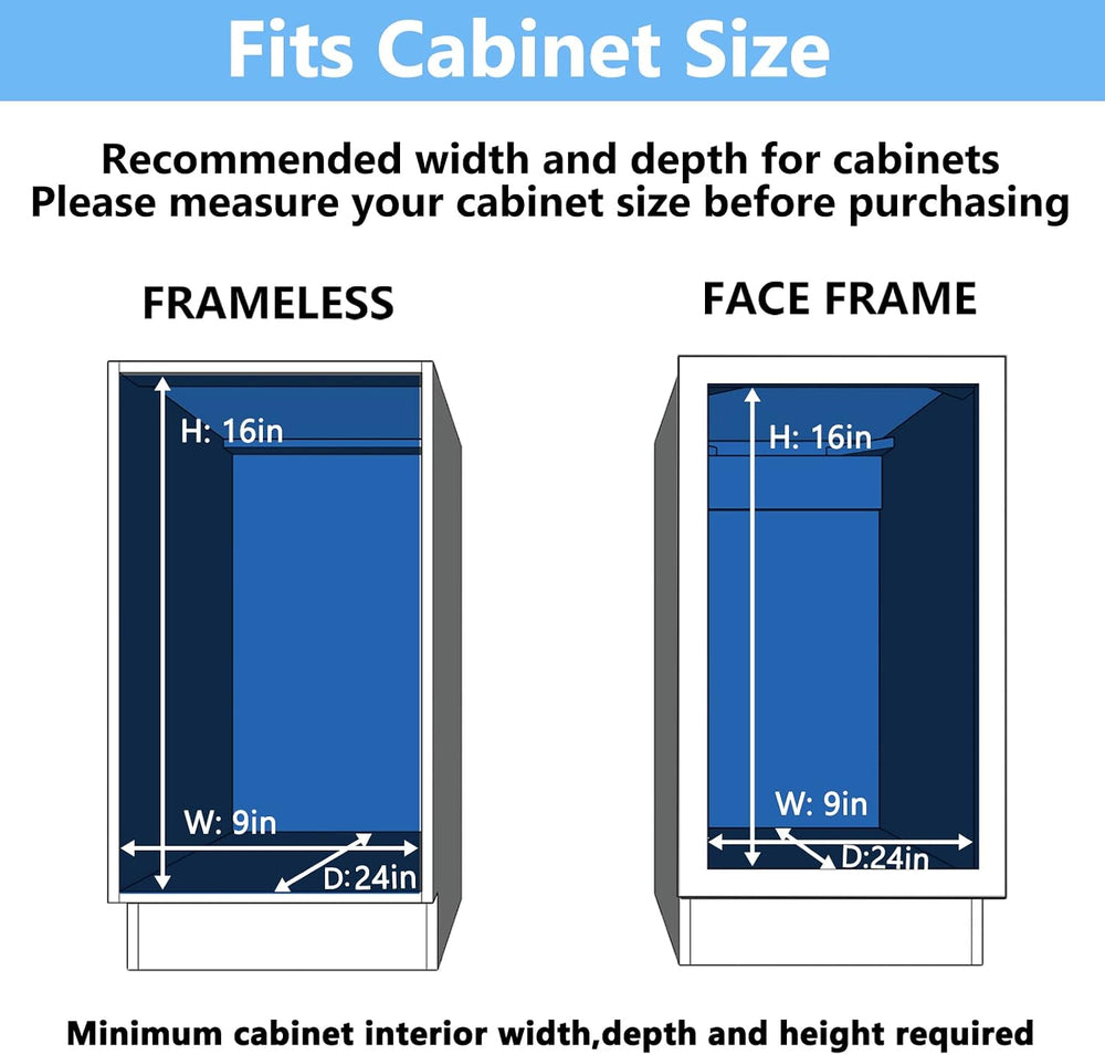 LOVMOR 2 Tier Individual Pull Out Cabinet Organizer 7.5" W x 21.5" ...