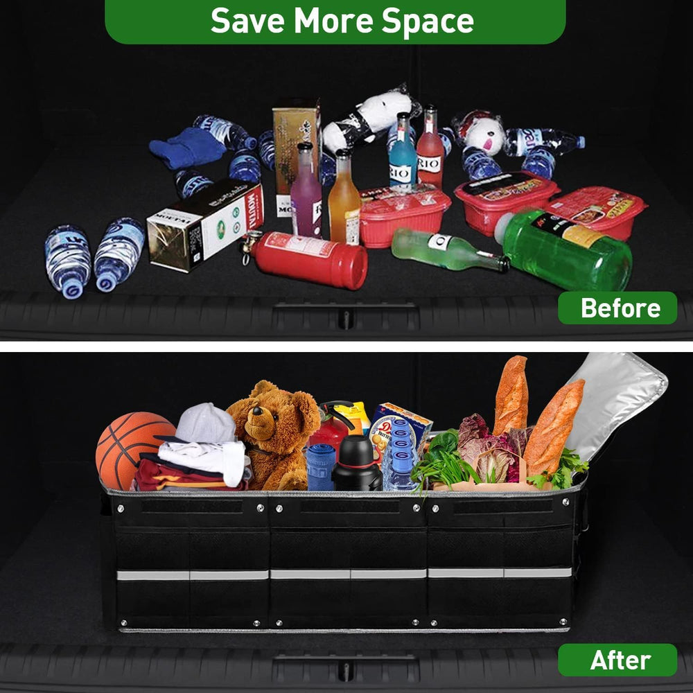 Snuopfy Trunk Organizer - Foldable Car Organizer for SUVs & Sedans Storage