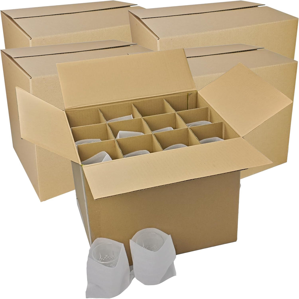 7 Sets Moving Boxes with Divider Kits,16 x 12 x 13 Inch Glassware Dish Packin...