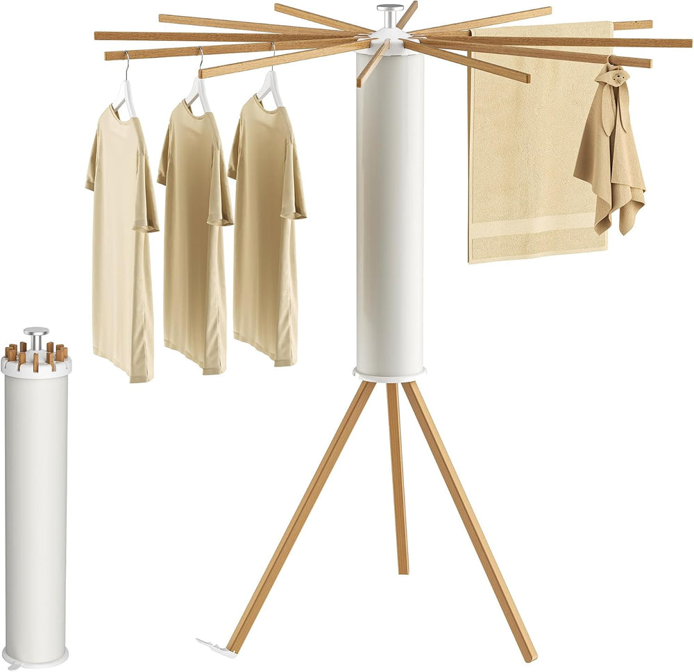 SUNOUTLY Tripod Clothes Drying Rack, Garment Rack Portable and Foldable Space...