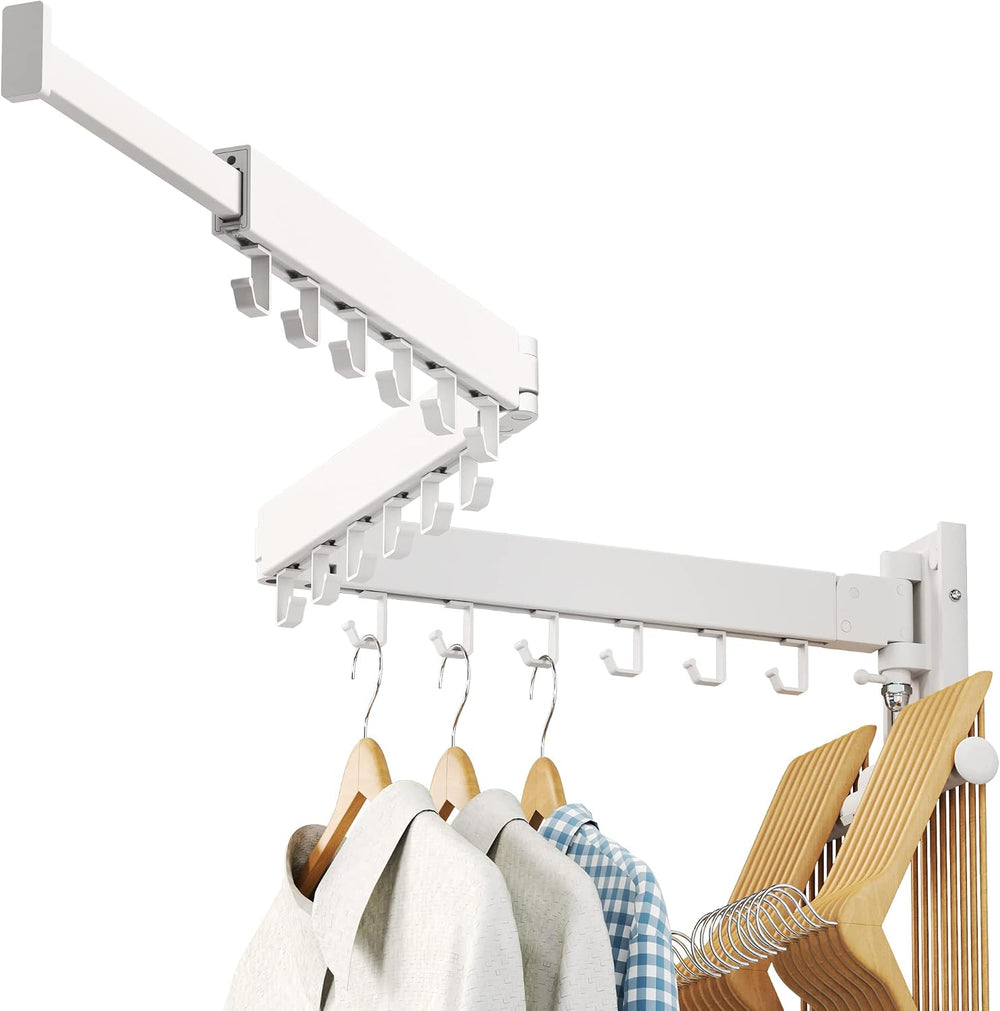 Drying Rack, Wall Mounted Clothes Rack, 220lbs Capacity