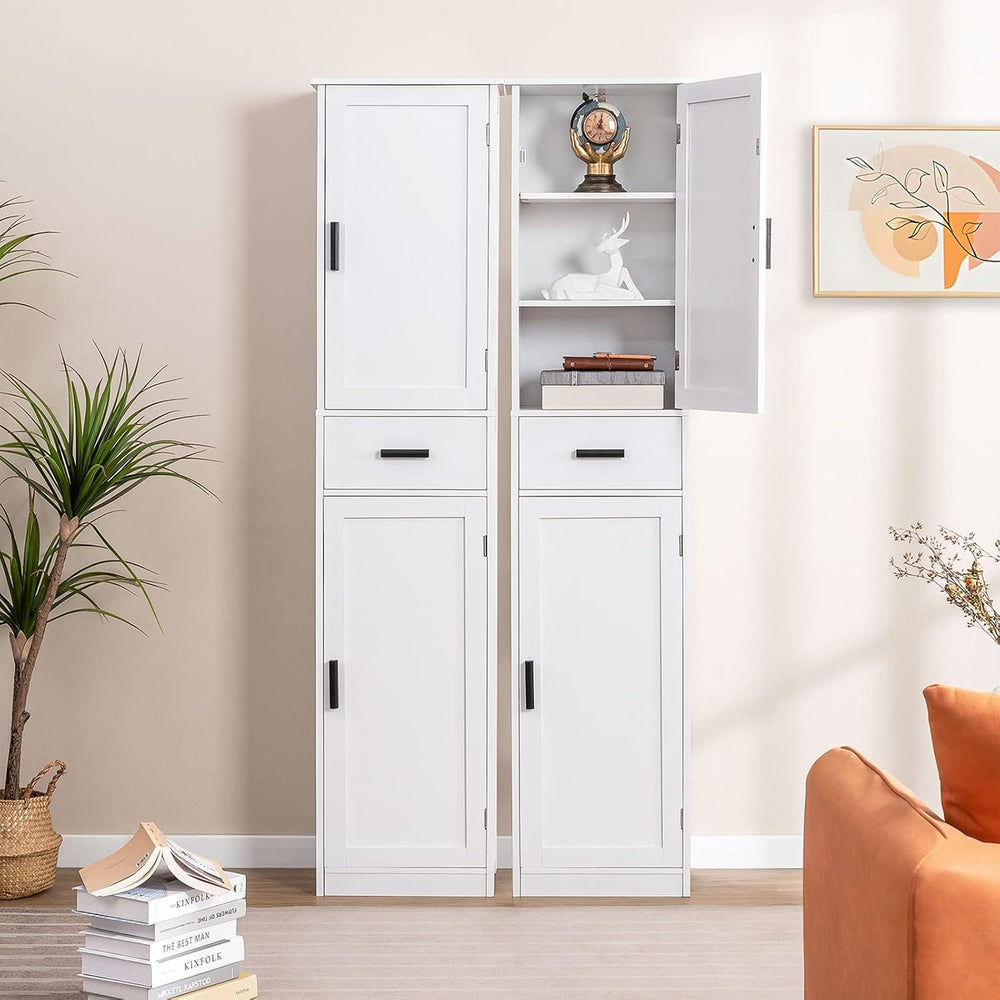 usikey 67'' Tall Bathroom Cabinet, Storage Cabinet with 4 Shelves &am...