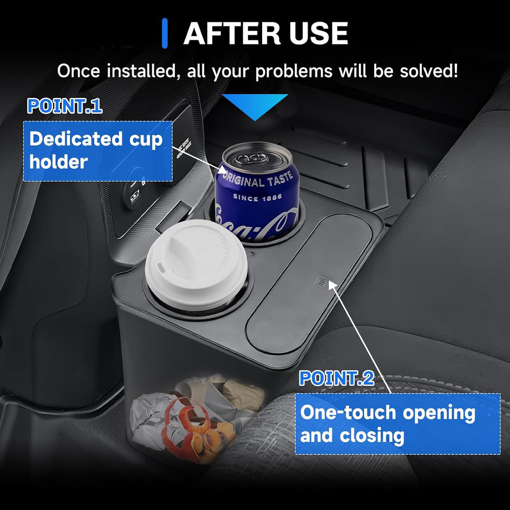 SXCY for 2025 2026 Ford Maverick Car Trash Can Cupholder Organizer