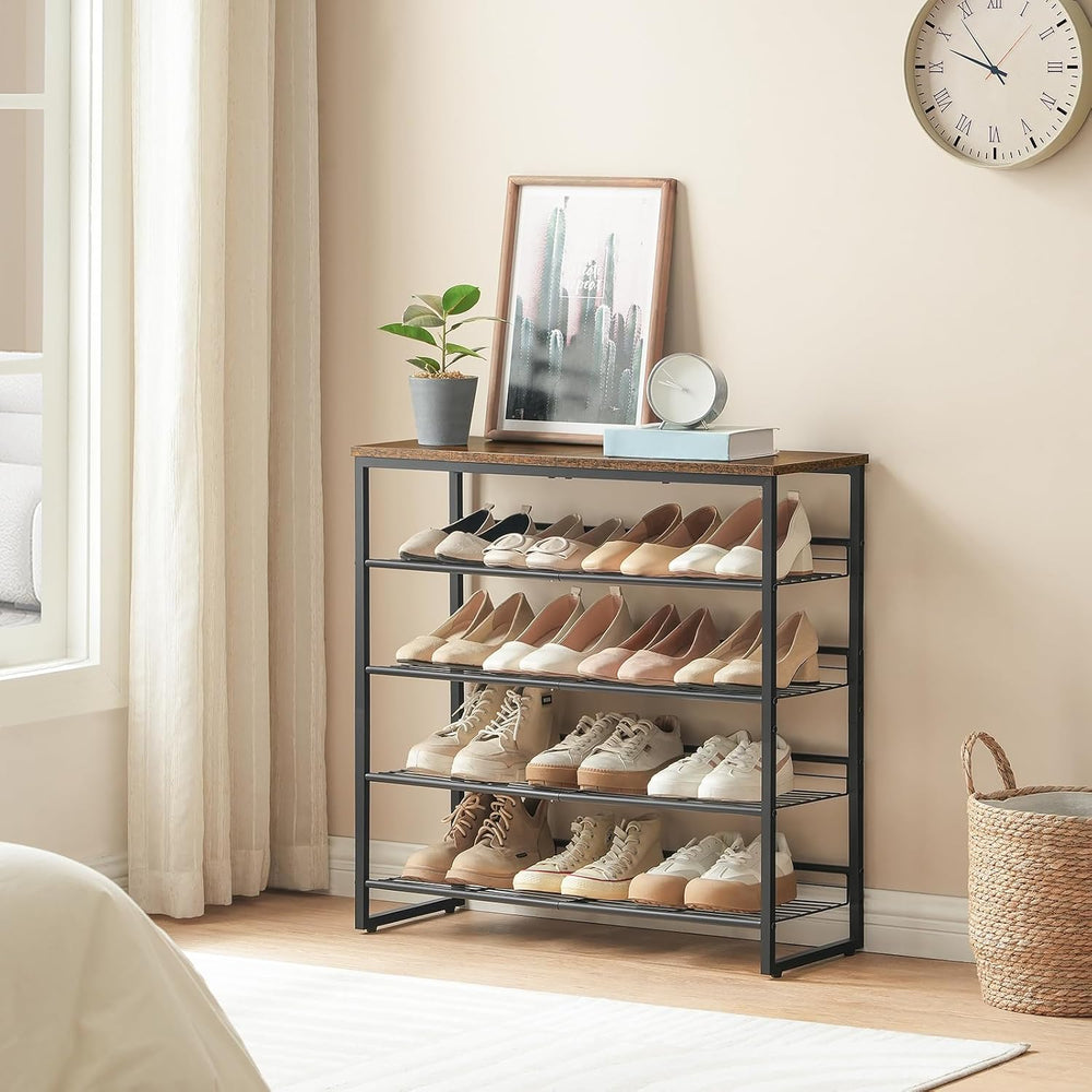 HOOBRO Shoe Rack, 5 Tier Shoe Organizer for Front Door Entrance, Shoe Shelf w...