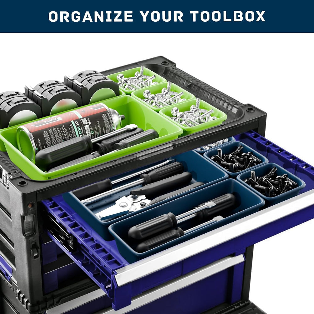 47pcs Tool Box Organizer, Tool Drawer Organizer Trays with Non-slip EVA Pads ...
