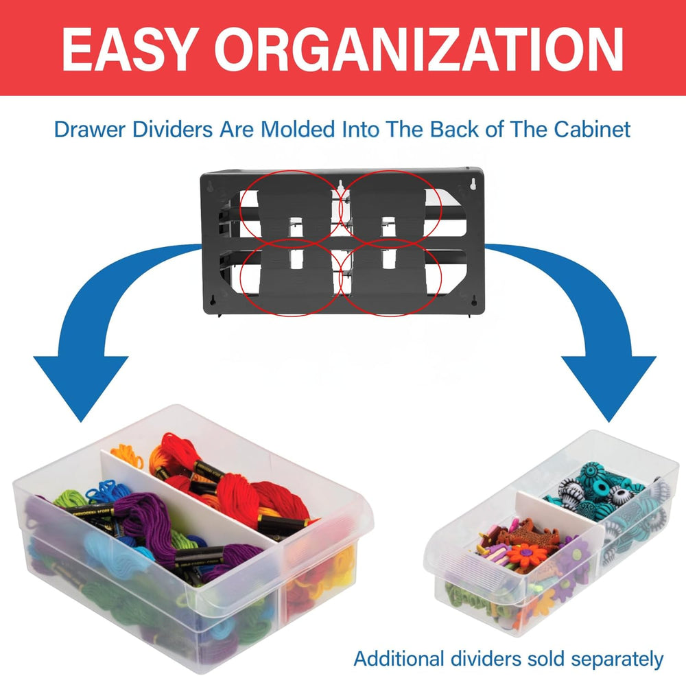 Akro-Mils 26-Drawer Plastic Storage Cabinet, 20"W x 6"D x 10"H...