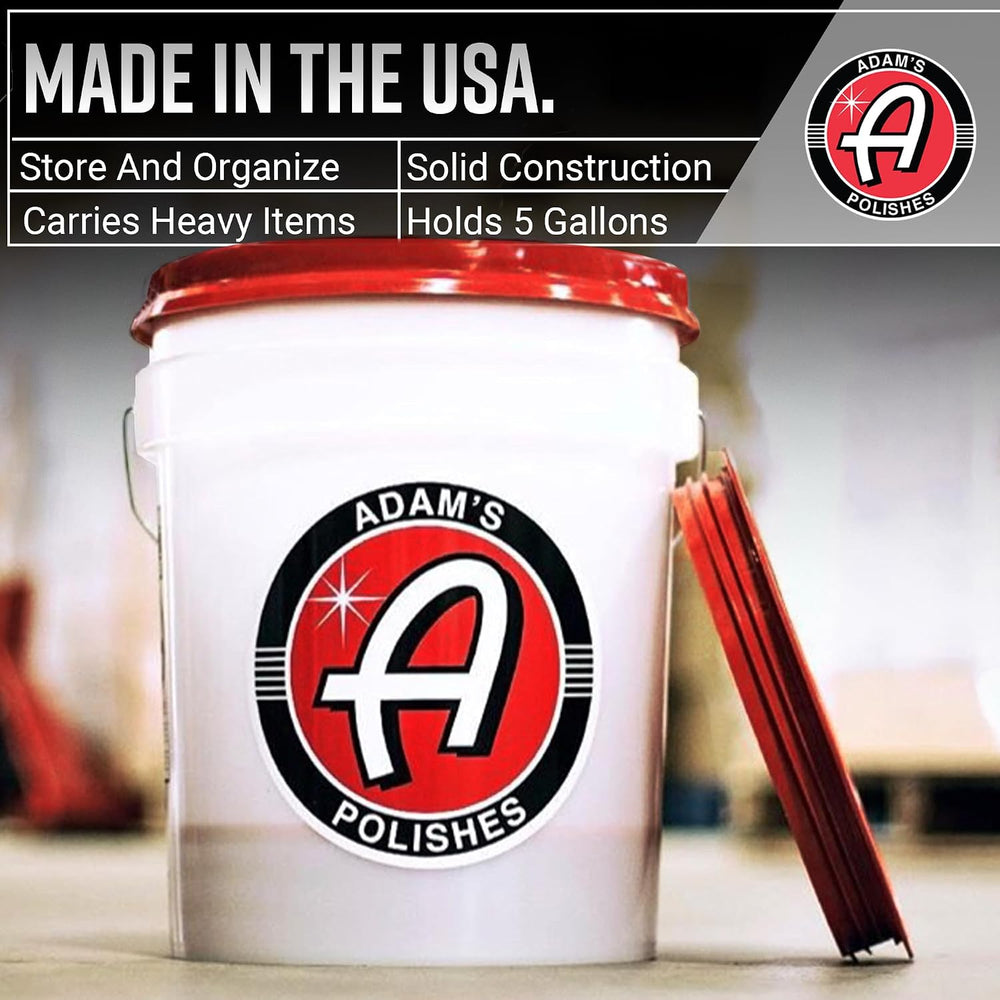 Adam's Polishes Car Wash Bucket (5 Gallon Bucket + Grit Guard + Gamma Sea...
