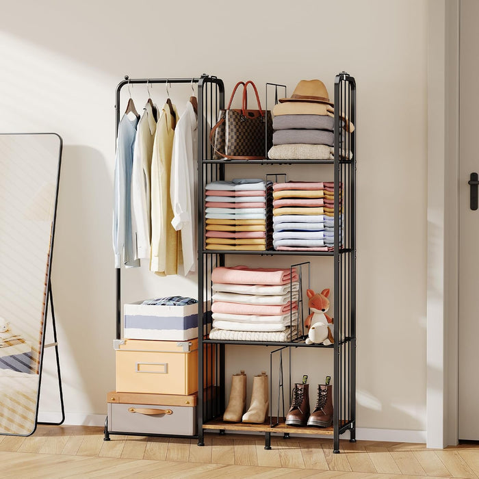 Honkazita 4-Tier Clothes Racks for Hanging Clothes, Black