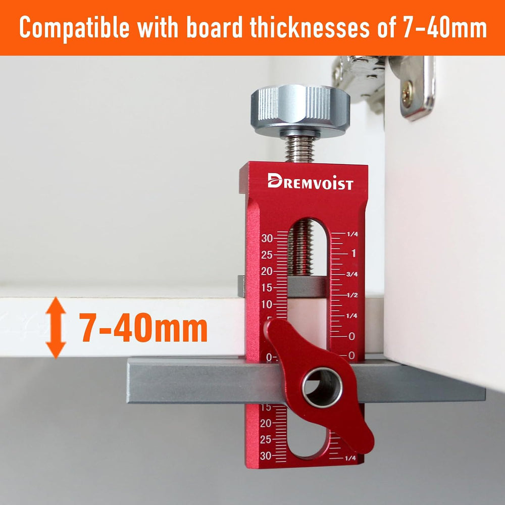 Cabinet Door Installation Jig 2-in-1, Mounting Tool with Adjustable Positione...