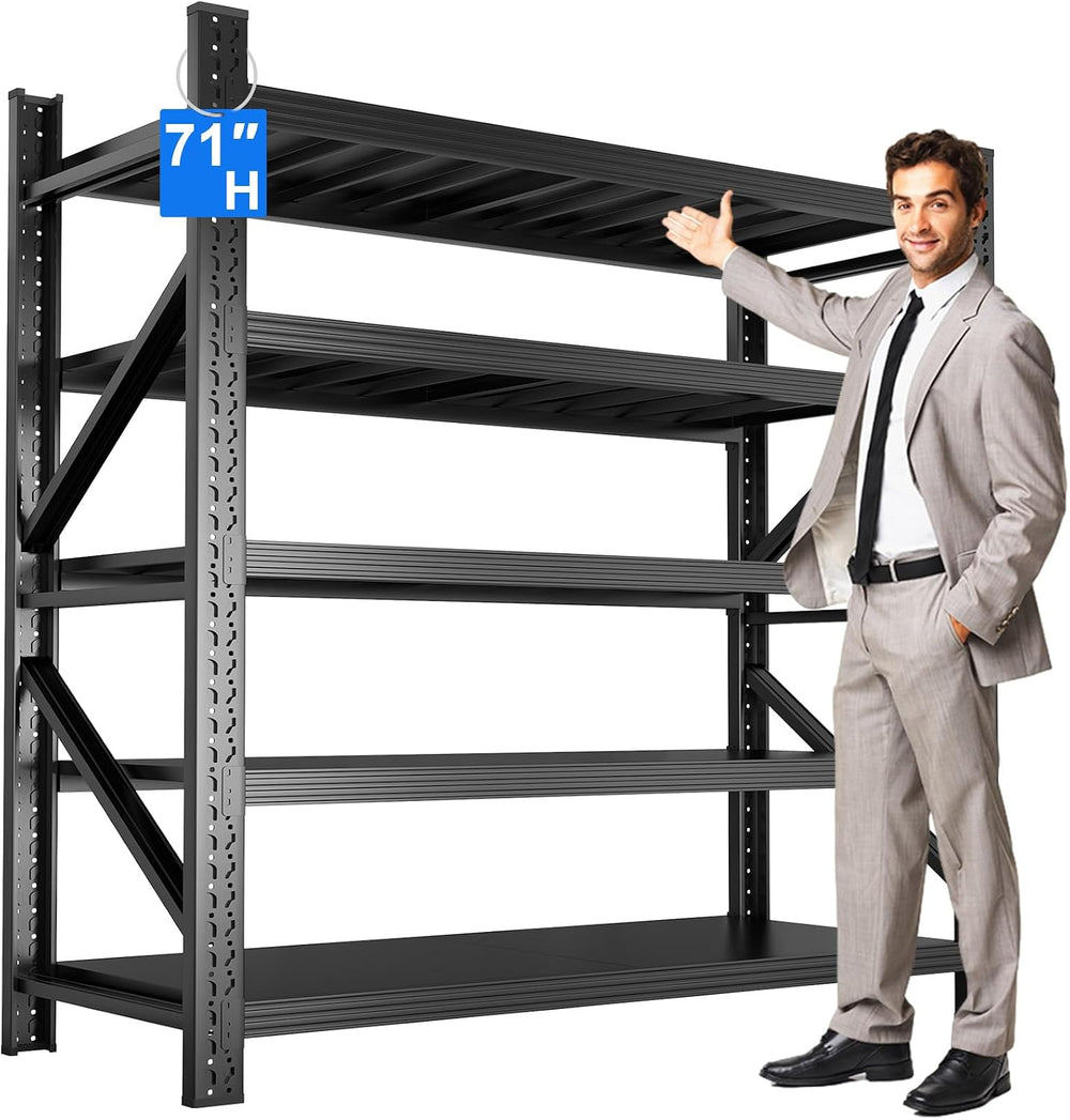 JBLCC 8000LBS Garage Shelving Heavy Duty 63" W Storage Shelves 5-Tier Ad...