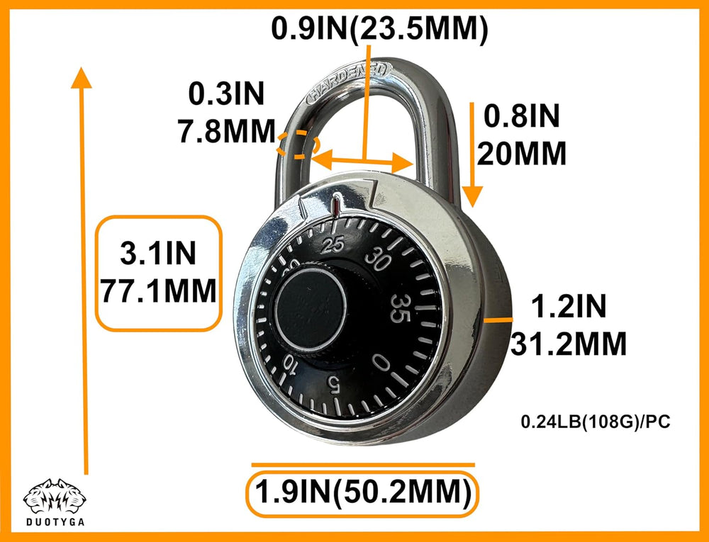 Combination Locker Lock, 60 Pack