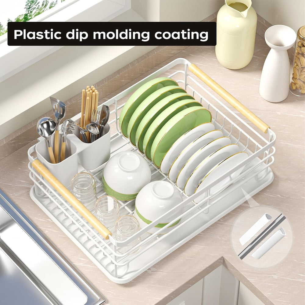 Dish Racks for Kitchen Counter, White