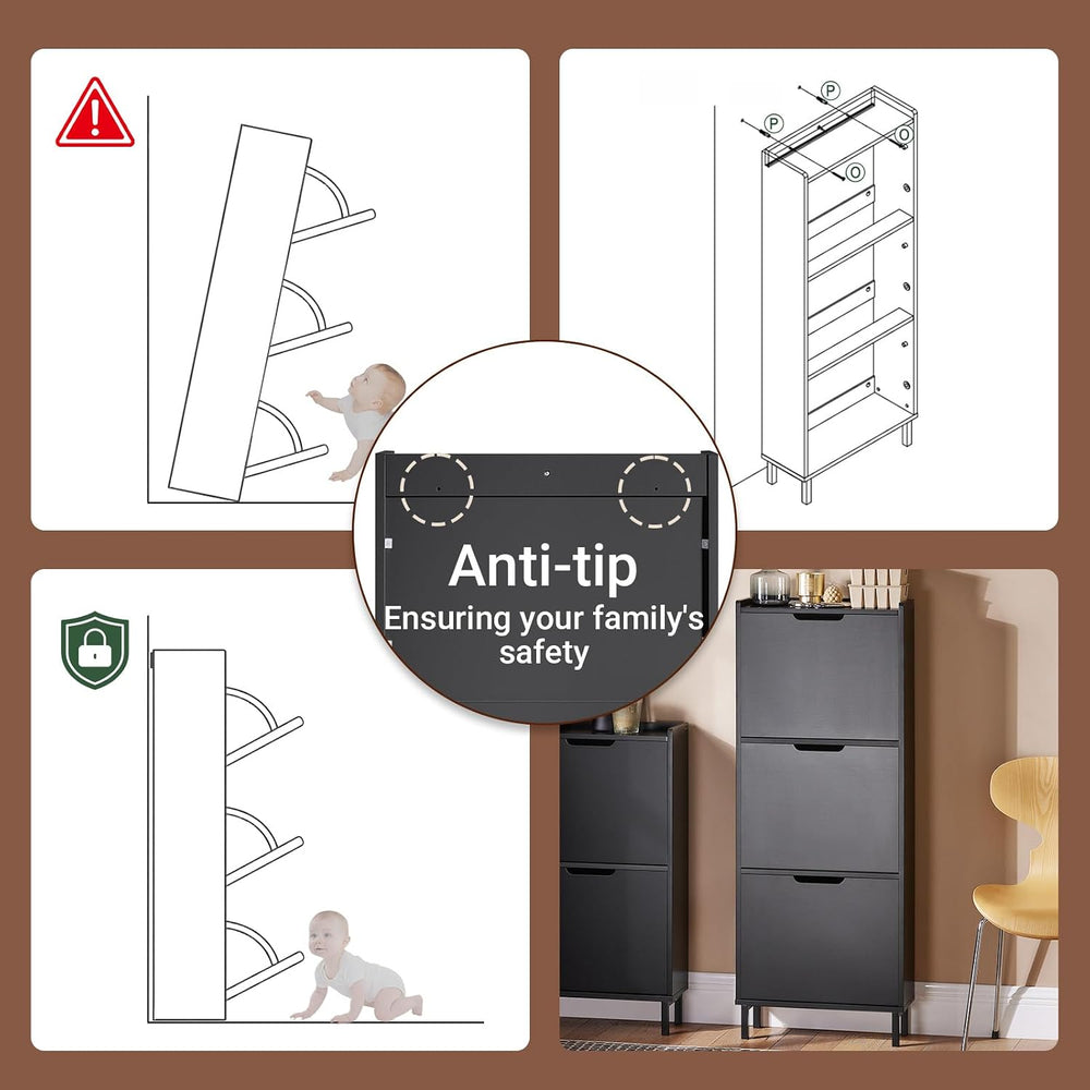 Haotian Slim Shoe Cabinet Entryway
