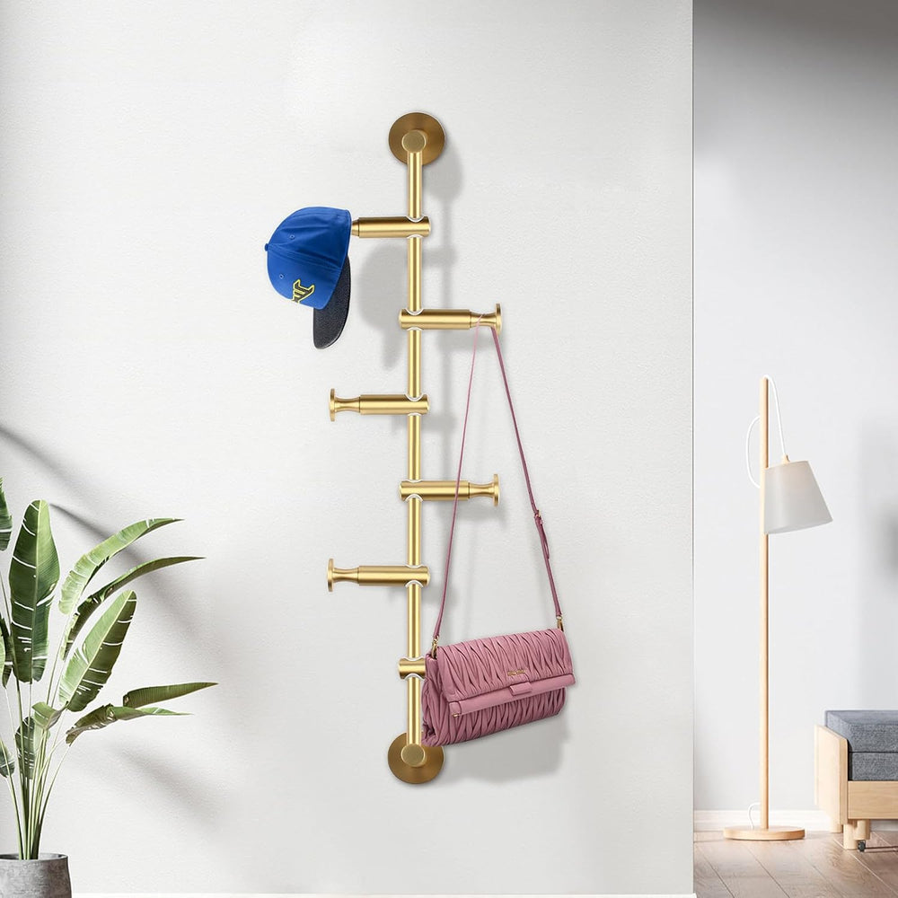 Vertical Coat Rack Wall Mounted, 6 Hooks Wall Mount Coat Hooks Coat Rack for ...