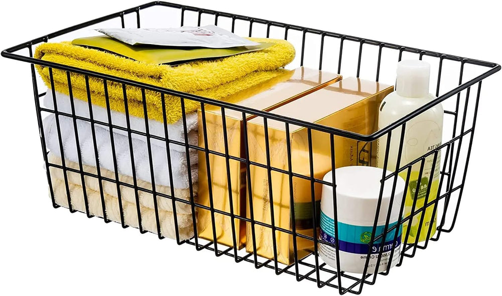 15.2" Metal Wire Baskets for Organizing 6 Pack, Household Pantry Storage...