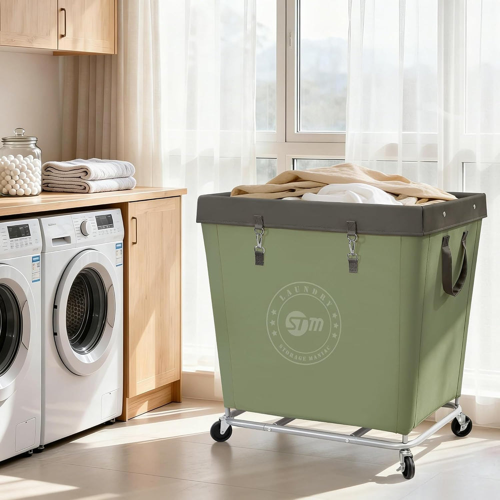 STORAGE MANIAC Commercial Laundry Hamper with Heavy Duty Steel Frame, 320 L I...