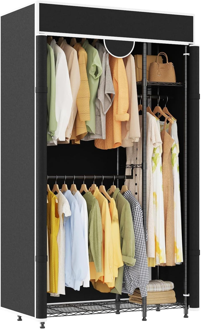 Garvee Heavy Duty Clothes Rack with Cover