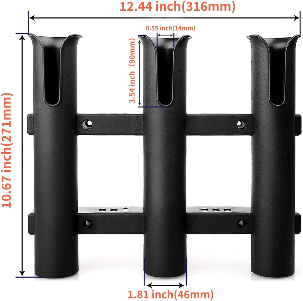 BigTron Fishing Rod Holder Bracket, Tube 3 Rod Rack, Fishing Rod for Boat Kay...