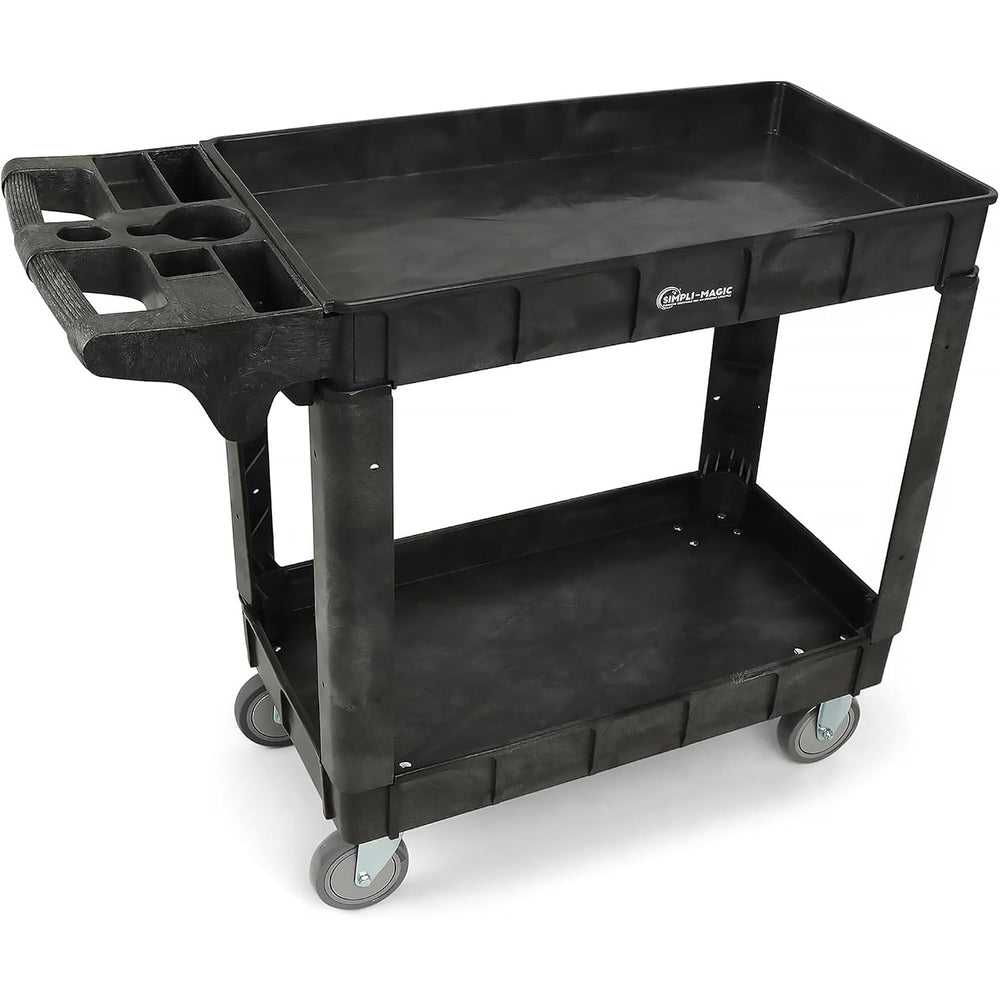 Simpli-Magic Rolling Utility Cart on Wheels, Heavy Duty with Ergonomic Handle...