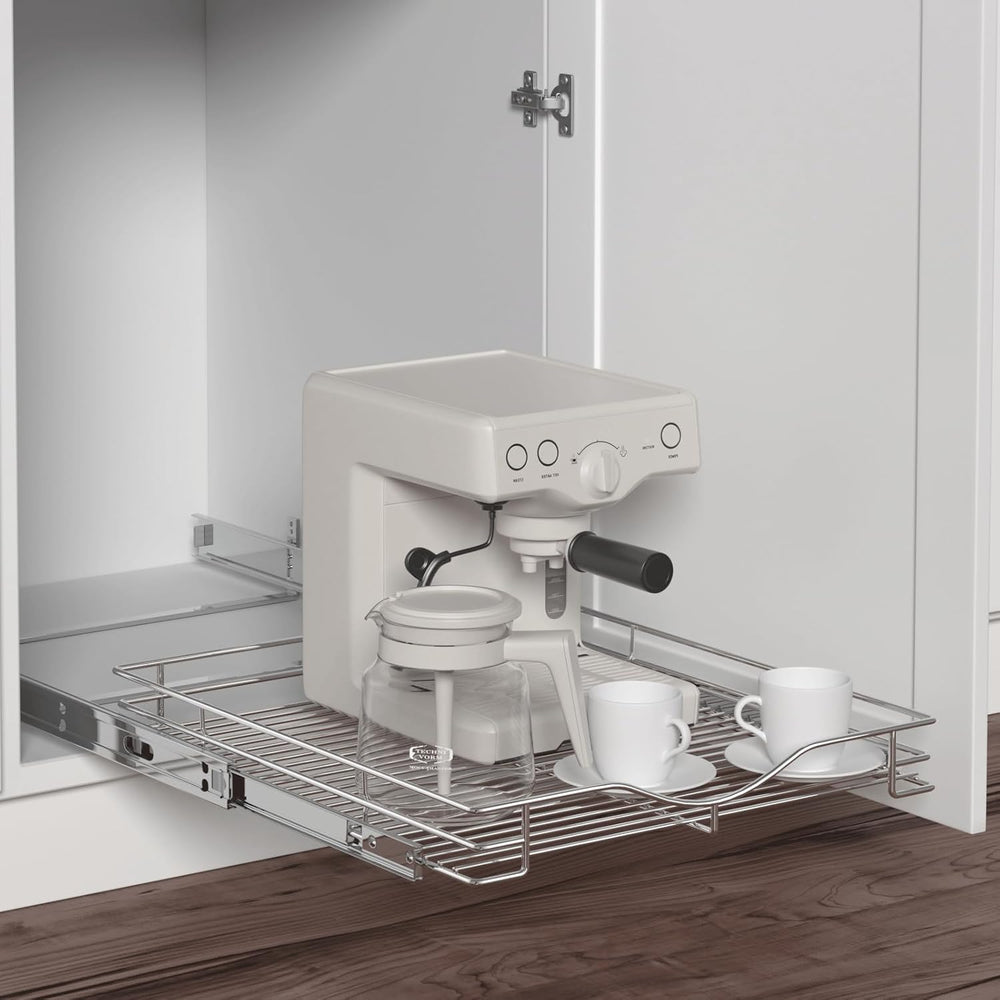 DINDON 1 Tier Pull Out Cabinet Organizer (17" W x 21" D) Heavy-Duty...