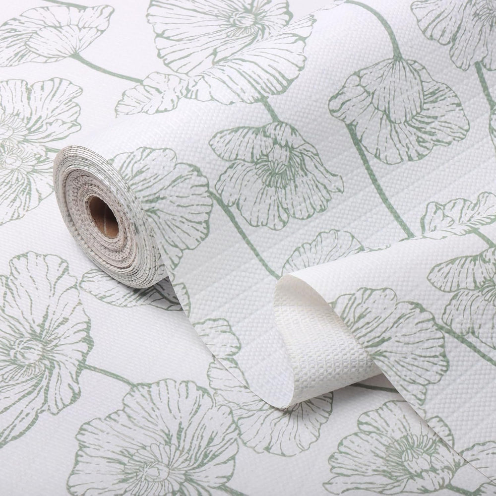 Quttisay Lotus Shelf Liner for Cabinets Kitchen Drawer Liners 23.6in x 10ft