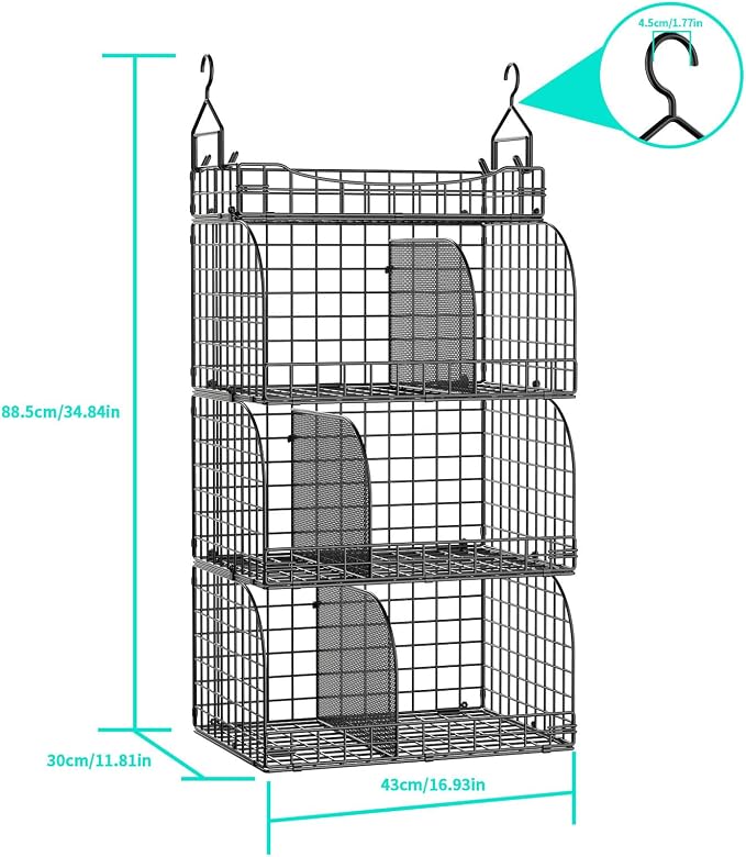 HapiRm Hanging Closet Organizer Storage