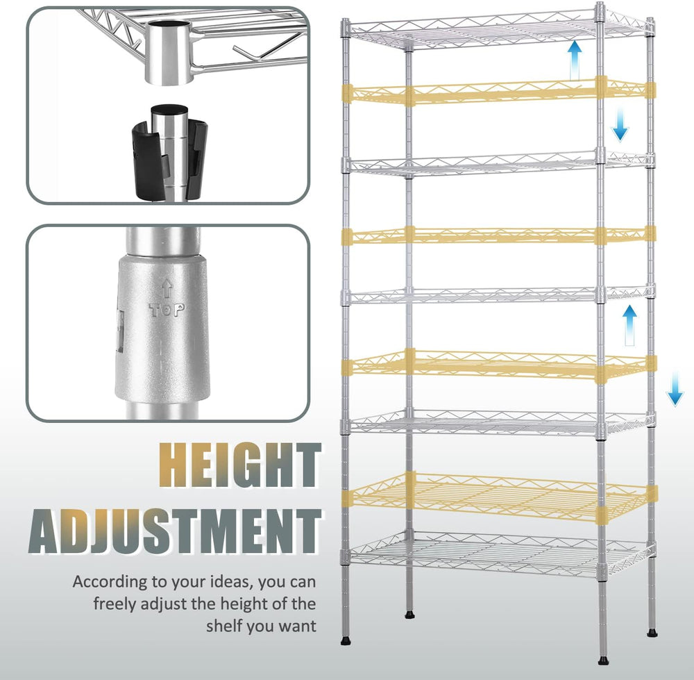 NChanmar 5-Tier Metal Shelving Unit Storage Shelves Metal Shelves 48"x21...