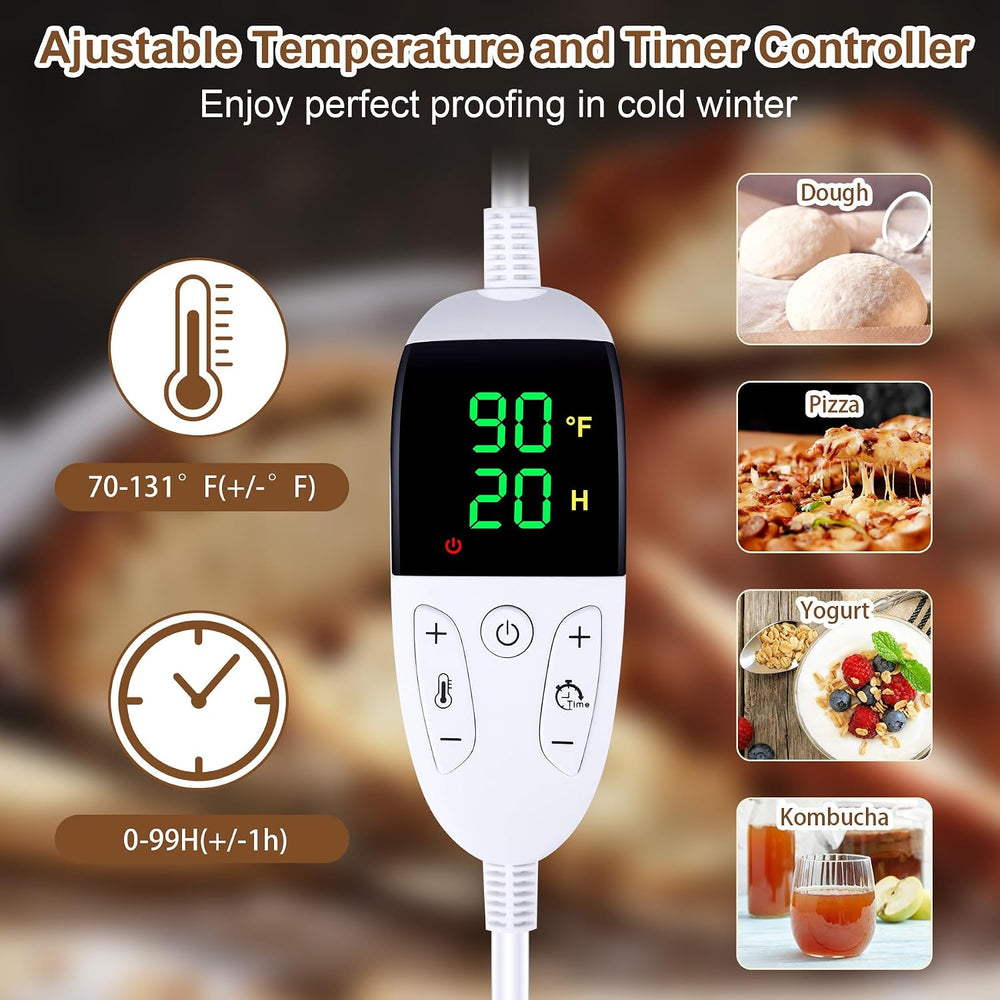 Antner Folding Bread Proofing Box with 70-131°F Temp Control & 99H Timer,...