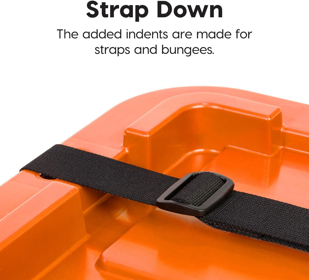 IRIS USA 3-Pack 27 Gal Heavy Duty Storage Tote Bins with Lids, Orange