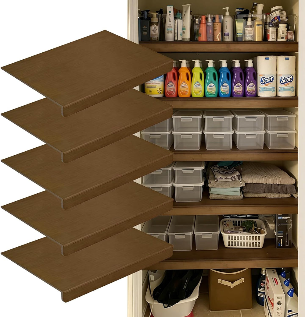 Wood 16x36 in 5-Pack pantry shelf cover wood used for heavy duty storage up t...