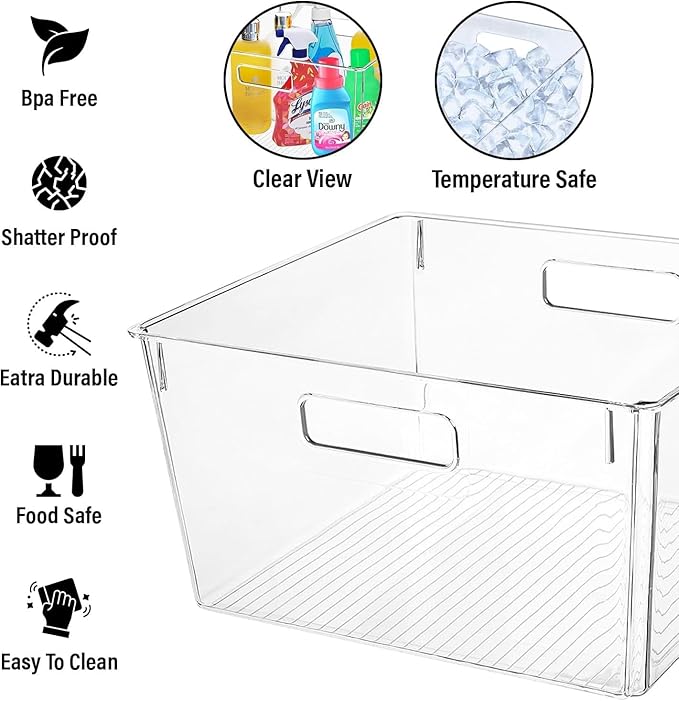 Clear Extra Large Plastic Storage Bins