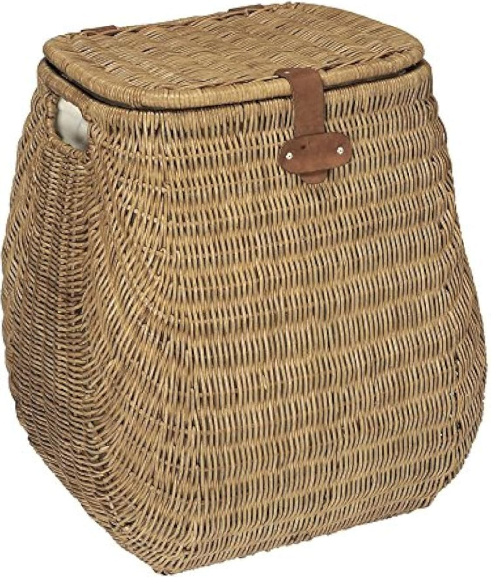 KOUBOO Wicker Rattan Laundry Hamper with Lid, Handles, Brown Storage Bin