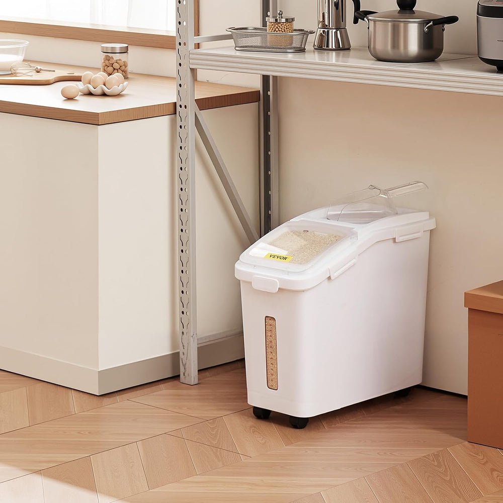 VEVOR Ingredient Storage Bin, 11.4 Gallon Capacity Shelf Ingredient Bin, 280 ...