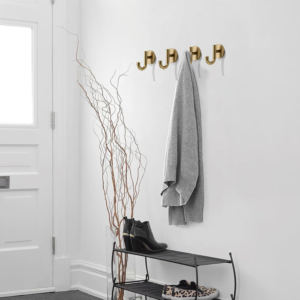 3 Pack 3 Inch Zinc Alloy Champagne Bronze Towel Hooks for Bathroom