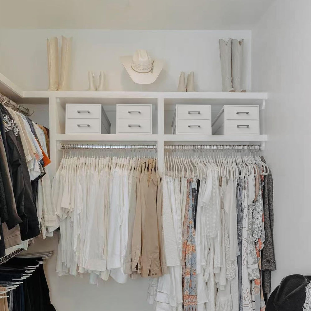 BOLUO Stackable Storage Drawers Narrow Closet Organizers and Storage Fabric W...