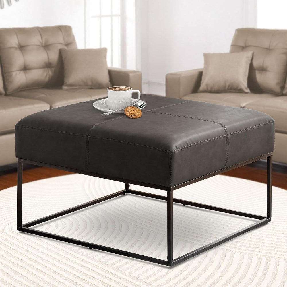 Modern Square Coffee Table, Farmhouse Ottoman for Living Room, Large Vintage ...