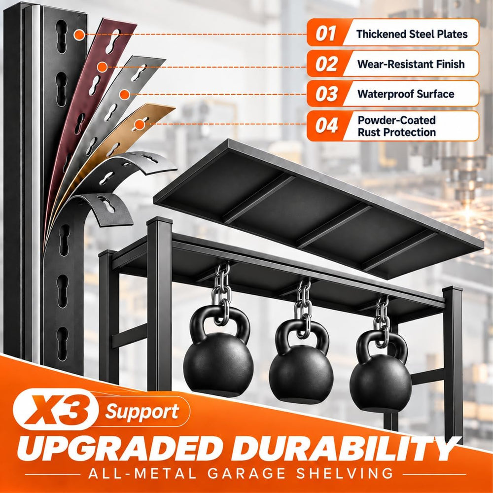 Garage Shelving Heavy Duty 73"H x 48"W x 24"D Storage Shelves ...