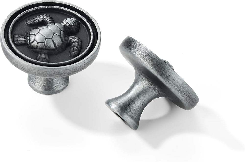 khtumeware 10 Pack 1-1/2 inch Brushed Satin Pewter Cabinet knobs Zinc Alloy T...
